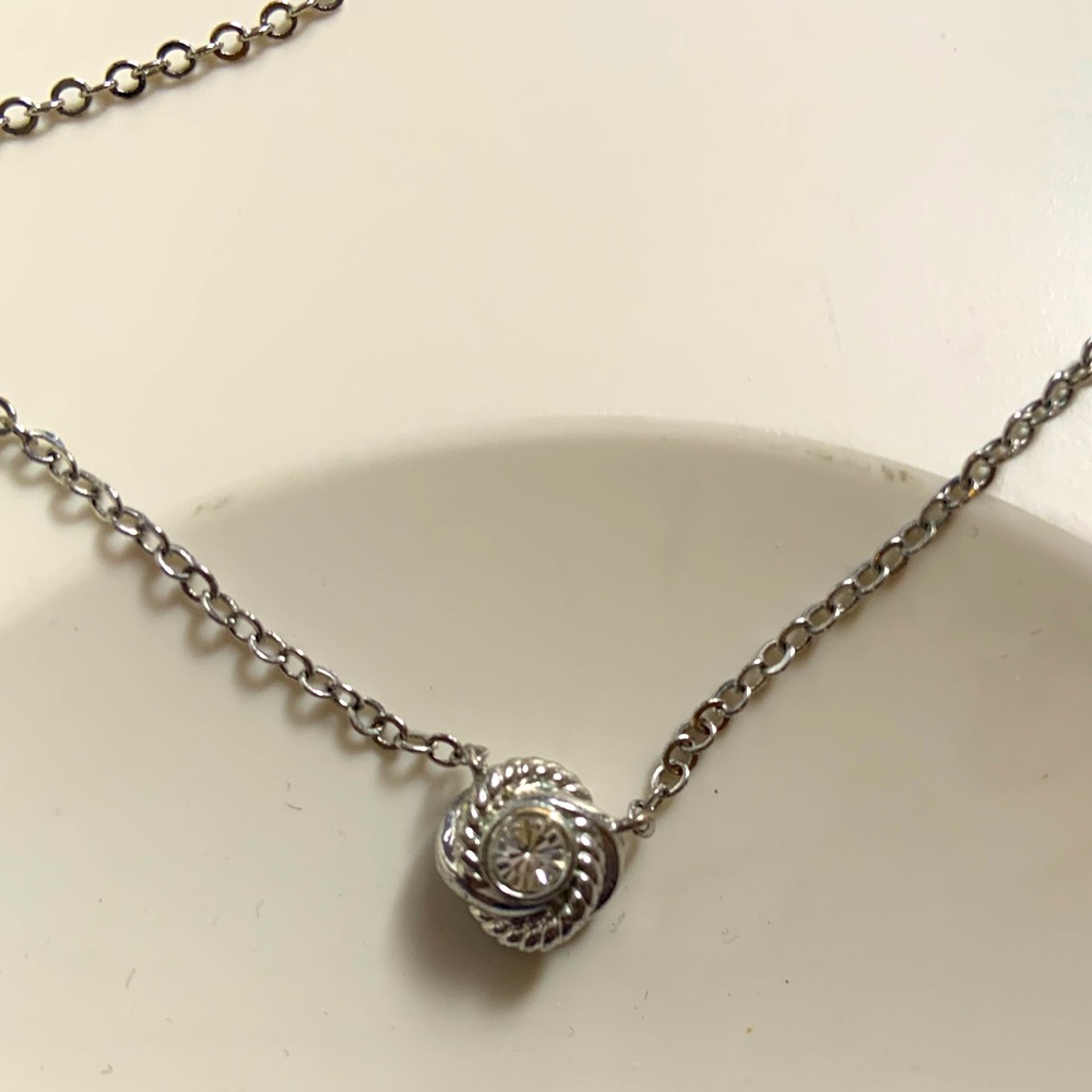 Kate spade silver sparkle necklace